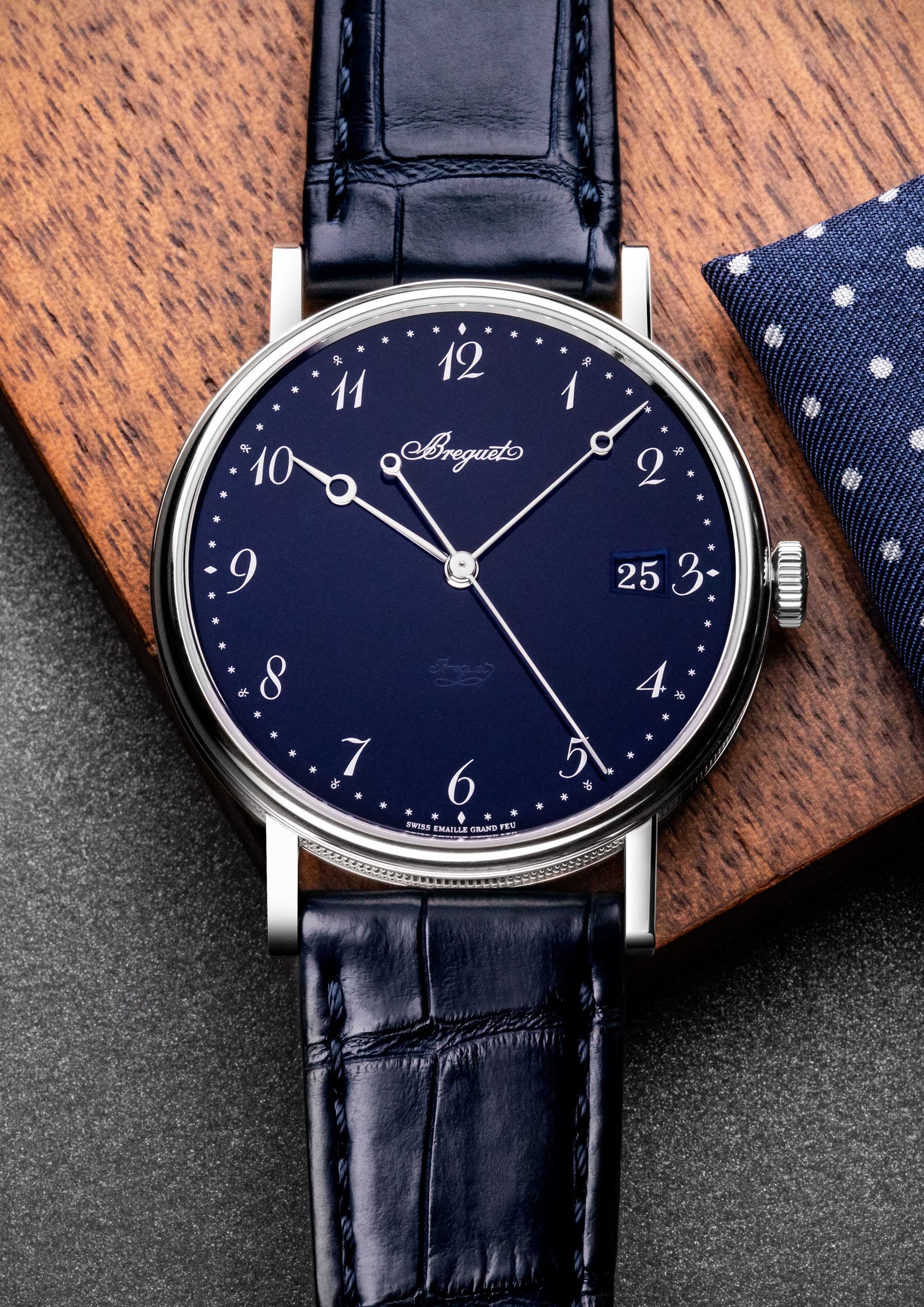 Breguet classique 5177 grand feu blue enamel price top