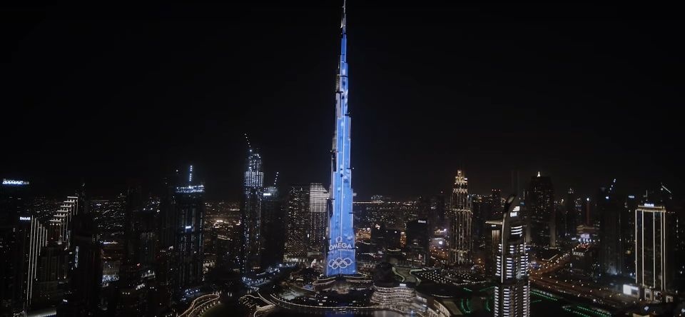 Recording Olympic Dreams - OMEGA Lights Up The Burj Khalifa