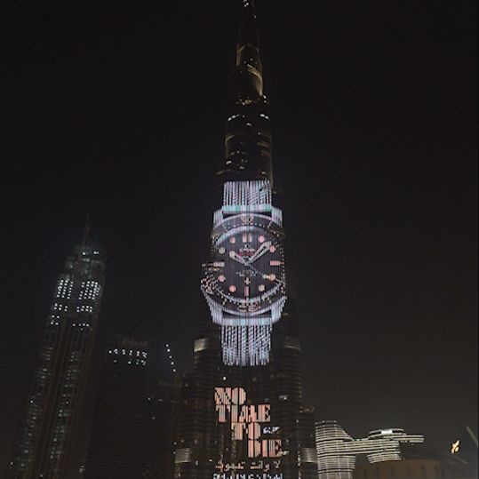OMEGA 007 Celebrates The Launch Of The New James Bond Film On The Burj Khalifa