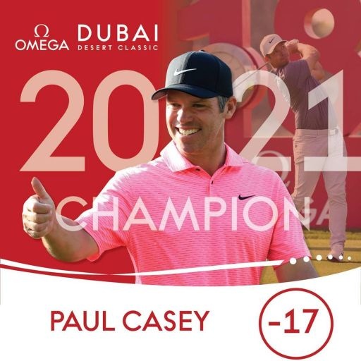 Emotional Paul Casey 'Over The Moon' After Storming To Victory In The Omega Dubai Desert Classic